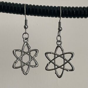 Bohr model atom science earrings